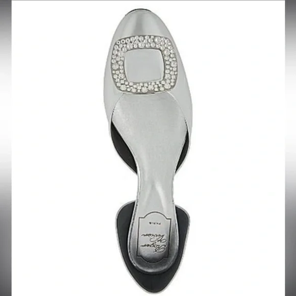 Roger Vivier metallic silver ballerina flats - Picture 9 of 10